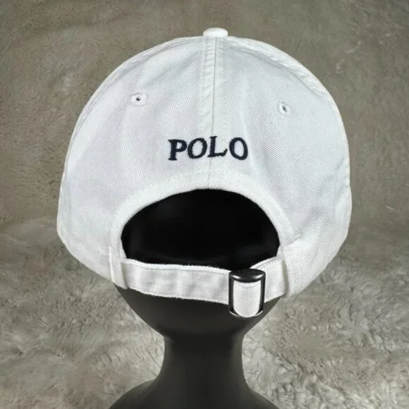 Polo Ralph Lauren Baseball Hat White Big Pony Embroidered OSFA Adjustable Dad - Picture 4 of 6